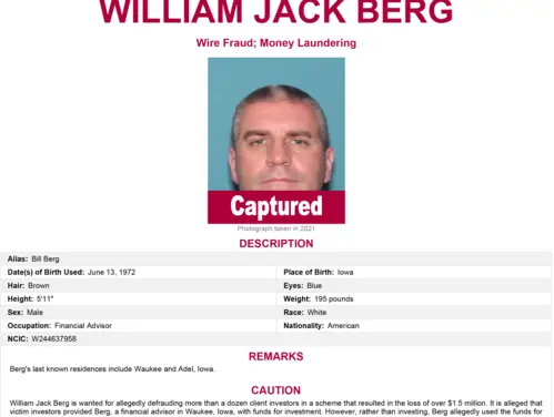 Berg Wanted Poster Captured