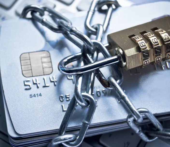 Credit cards locked up